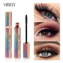 4D Silk Fiber Waterproof Lash Mascara - Black Lengthening & Thickening
