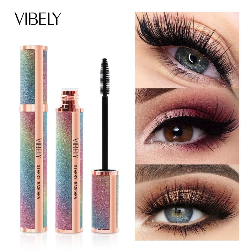 4D Silk Fiber Waterproof Lash Mascara - Black Lengthening & Thickening