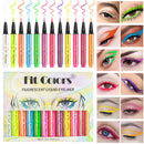 12-Color Neon UV Fluorescent Liquid Eyeliner Set