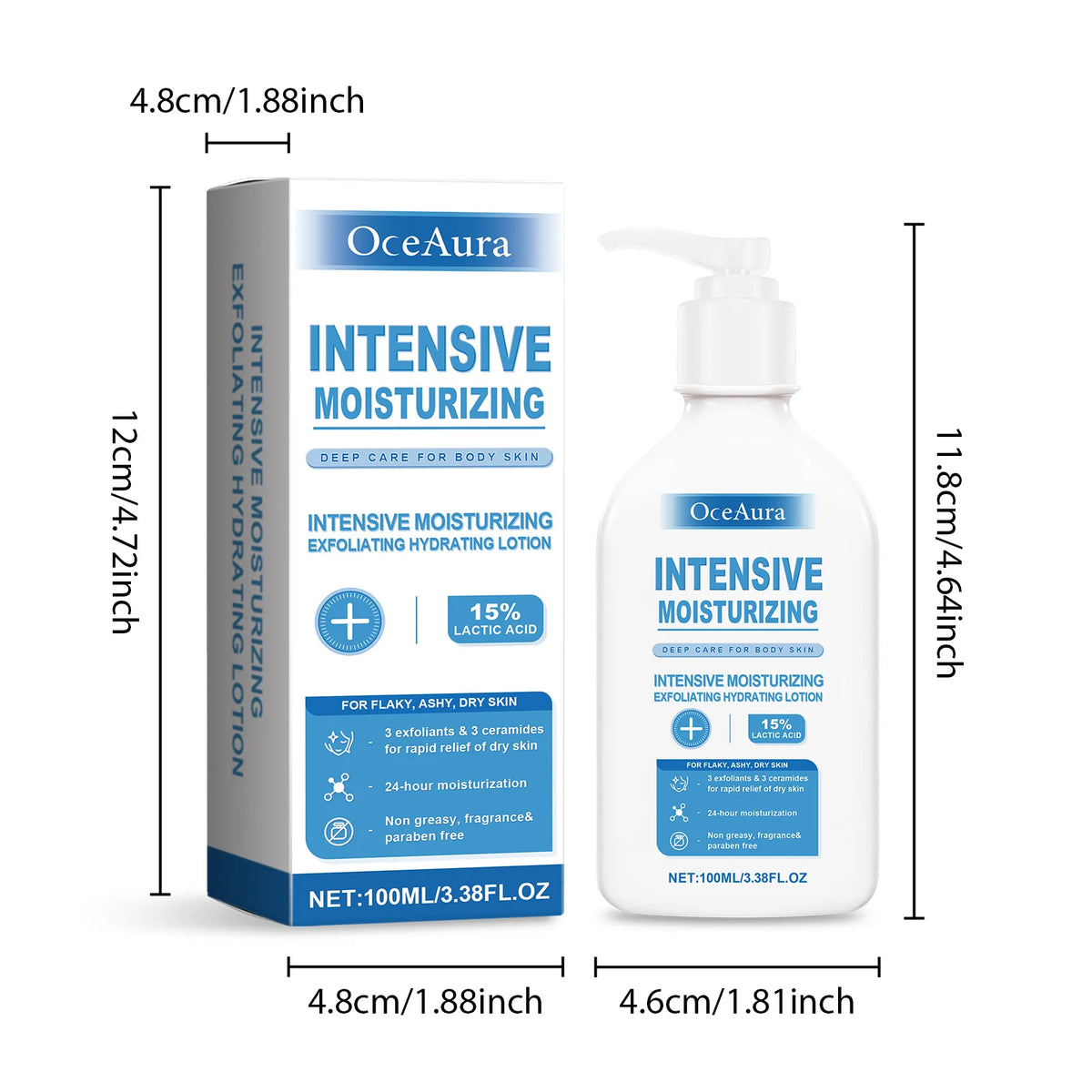 Intensive Healing Exfoliating Body Lotion for Dry Skin