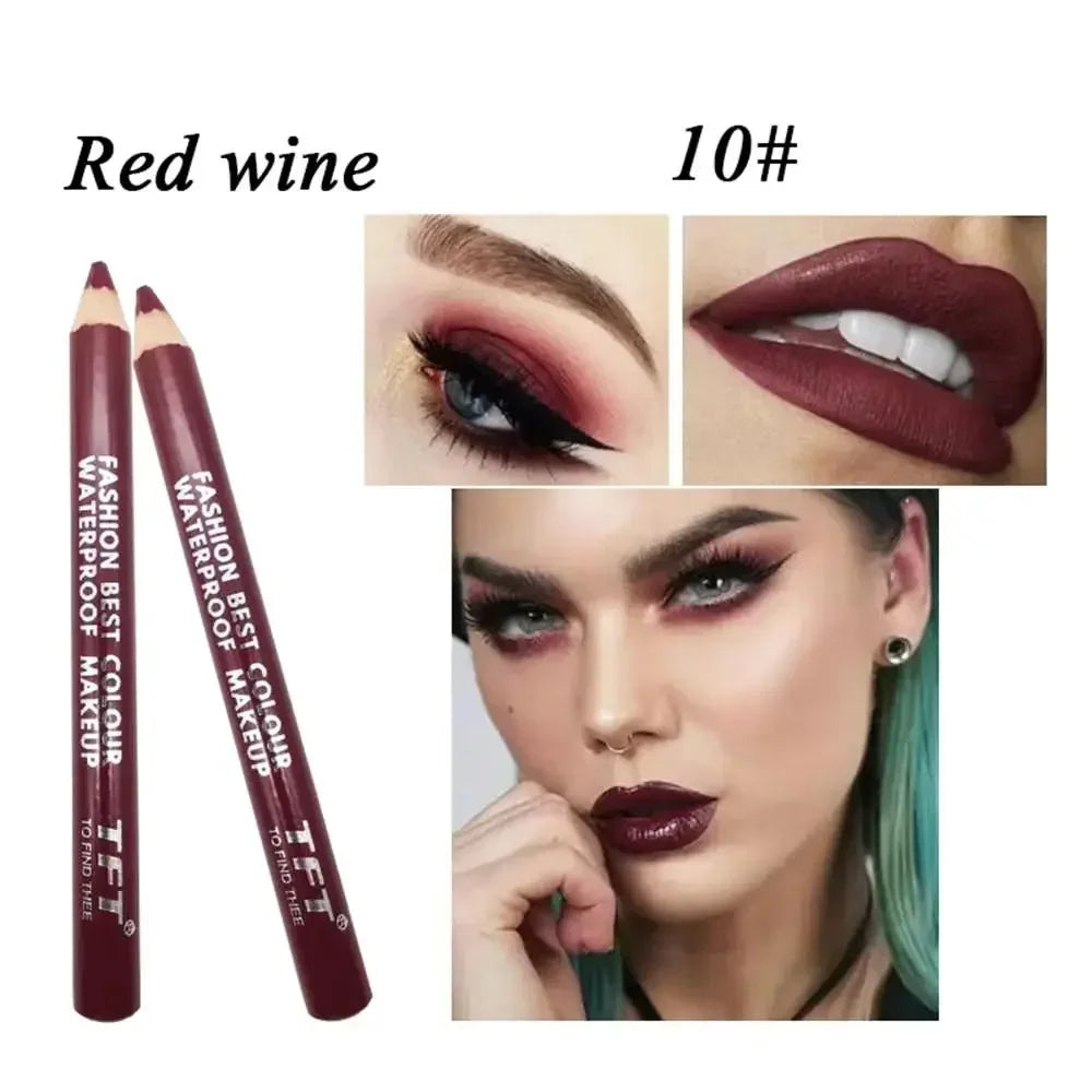 9-Color Matte Velvet Lipstick Pen - Long Lasting & Waterproof