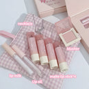 7-Piece Makeup Gift Set with Liquid Lipsticks, Blush Palette, and Necklace