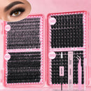 800PCS DIY Lash Cluster Extension Kit with Bond, Seal, and Tweezers