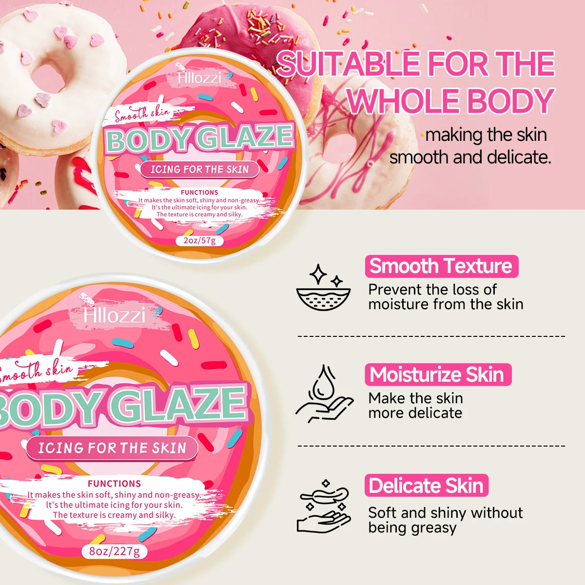 Donut Body Glaze Moisturizing and Brightening Skin Repair