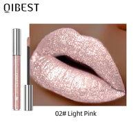 Glitter Diamond Liquid Lipstick, Waterproof Long Lasting Metallic Lip Gloss - 6 Colors