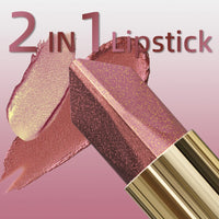 Long-Lasting Glitter Metallic Two-Tone Matte Lipstick