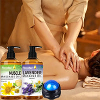 2-Pack Pure Cold Pressed Castor Oil with Massage Balls