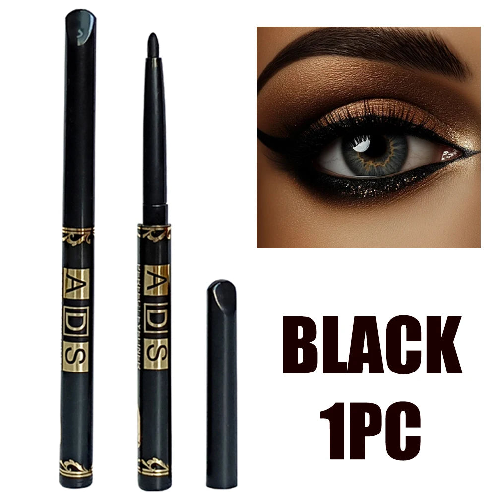 2-Piece Waterproof Smudge-Proof Eyeliner Pencils in Black and Brown