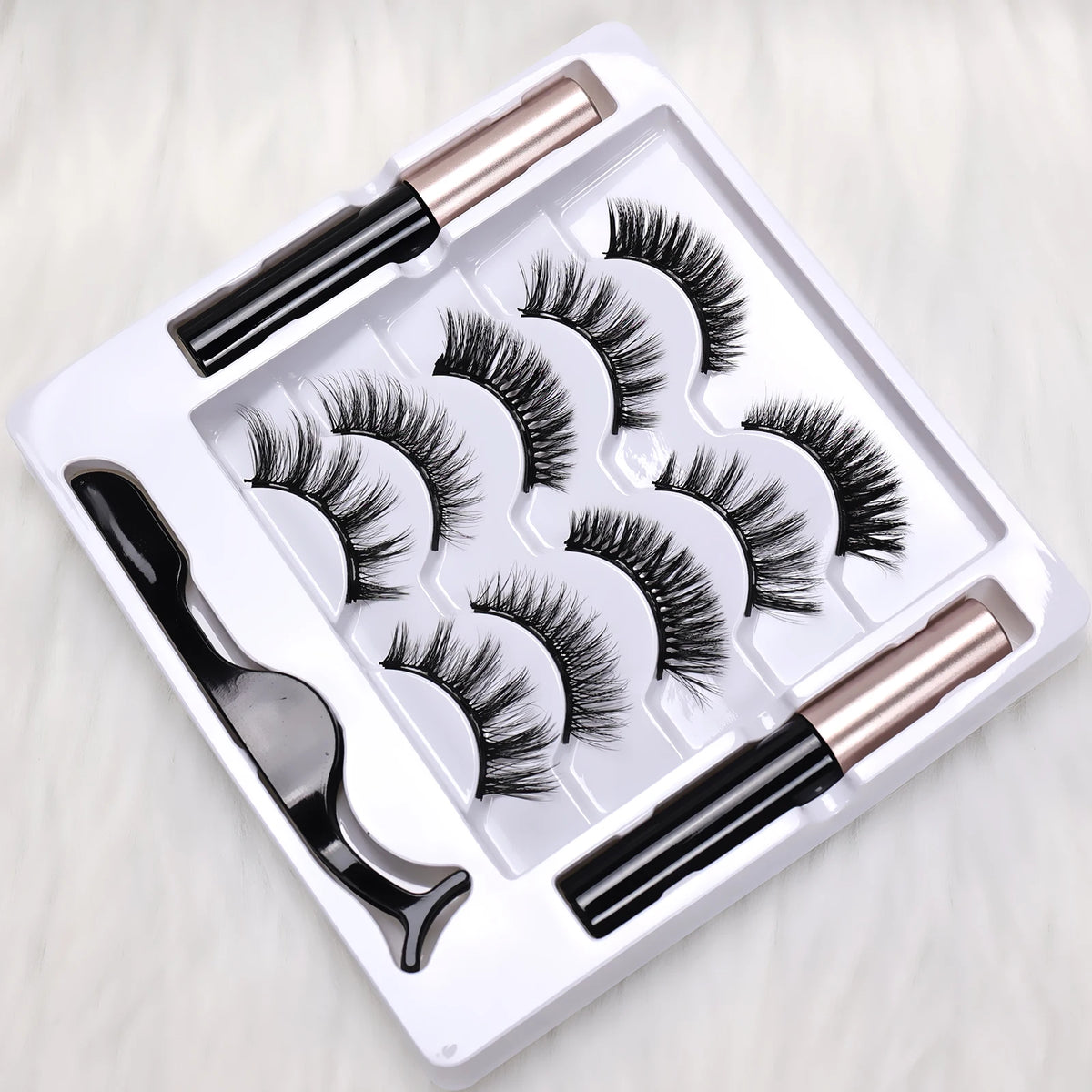 5 Pairs Magnetic Eyelashes Full Strip Set