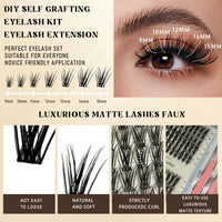 168 Pcs DIY Individual Lash Cluster Kit with Bond, Seal, and Remover