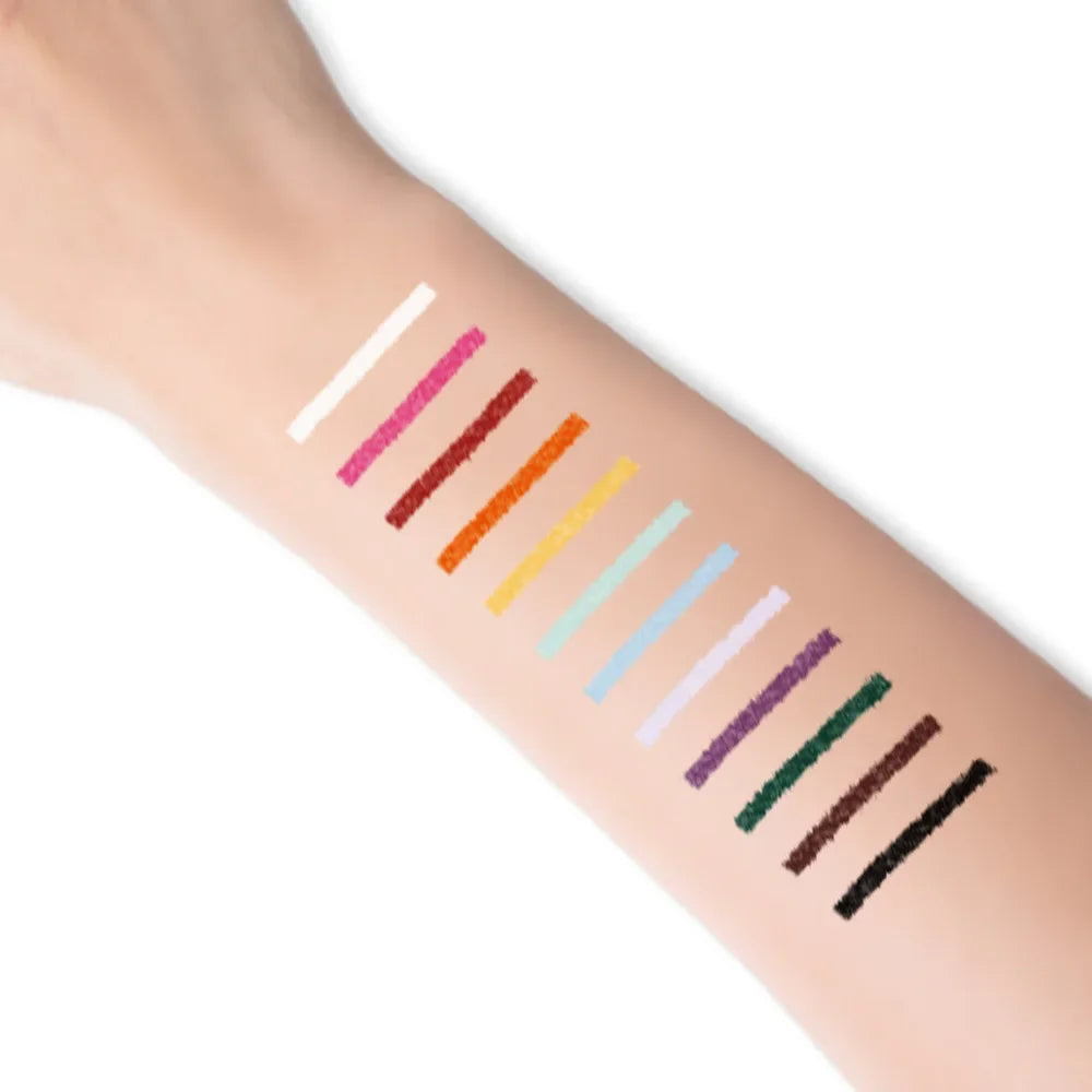 12-Color Waterproof Matte Eyeliner Pencil Set