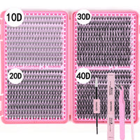 800PCS DIY Lash Cluster Extension Kit with Bond, Seal, and Tweezers