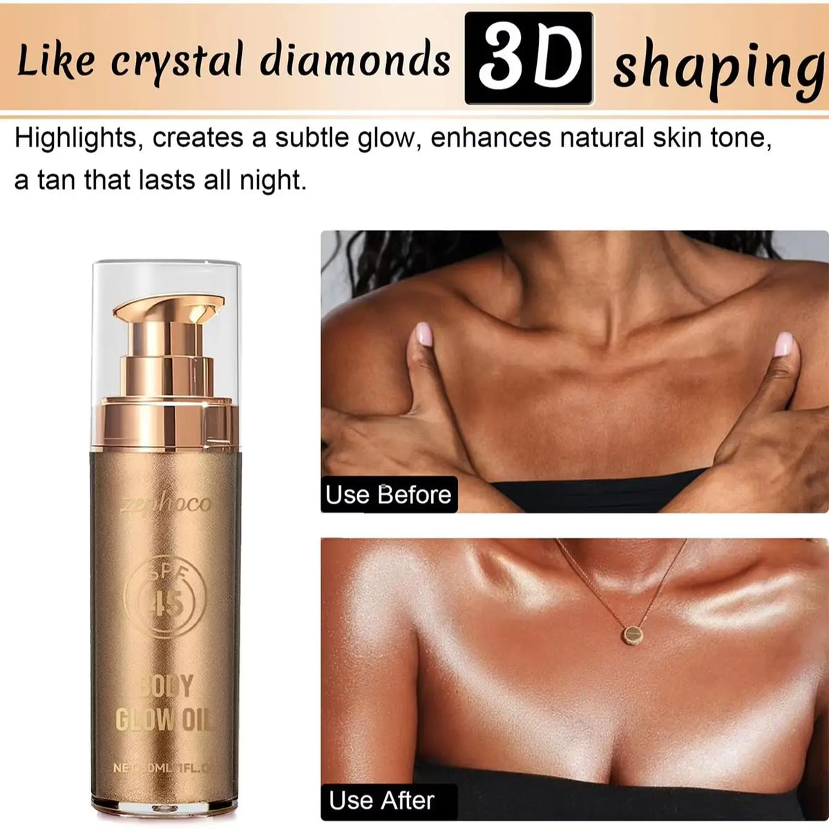 30ml Coconut Shimmer Body Oil with UV Protection