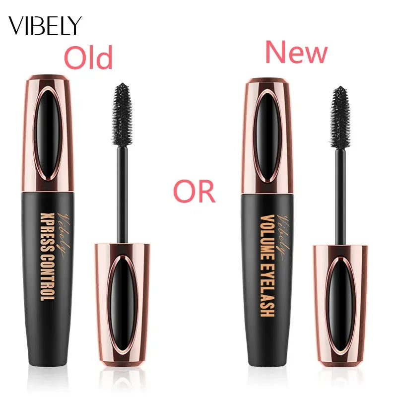4D Silk Fiber Waterproof Lash Mascara - Black Lengthening & Thickening