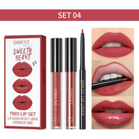 3pcs Matte Liquid Lipstick and Lip Liner Set