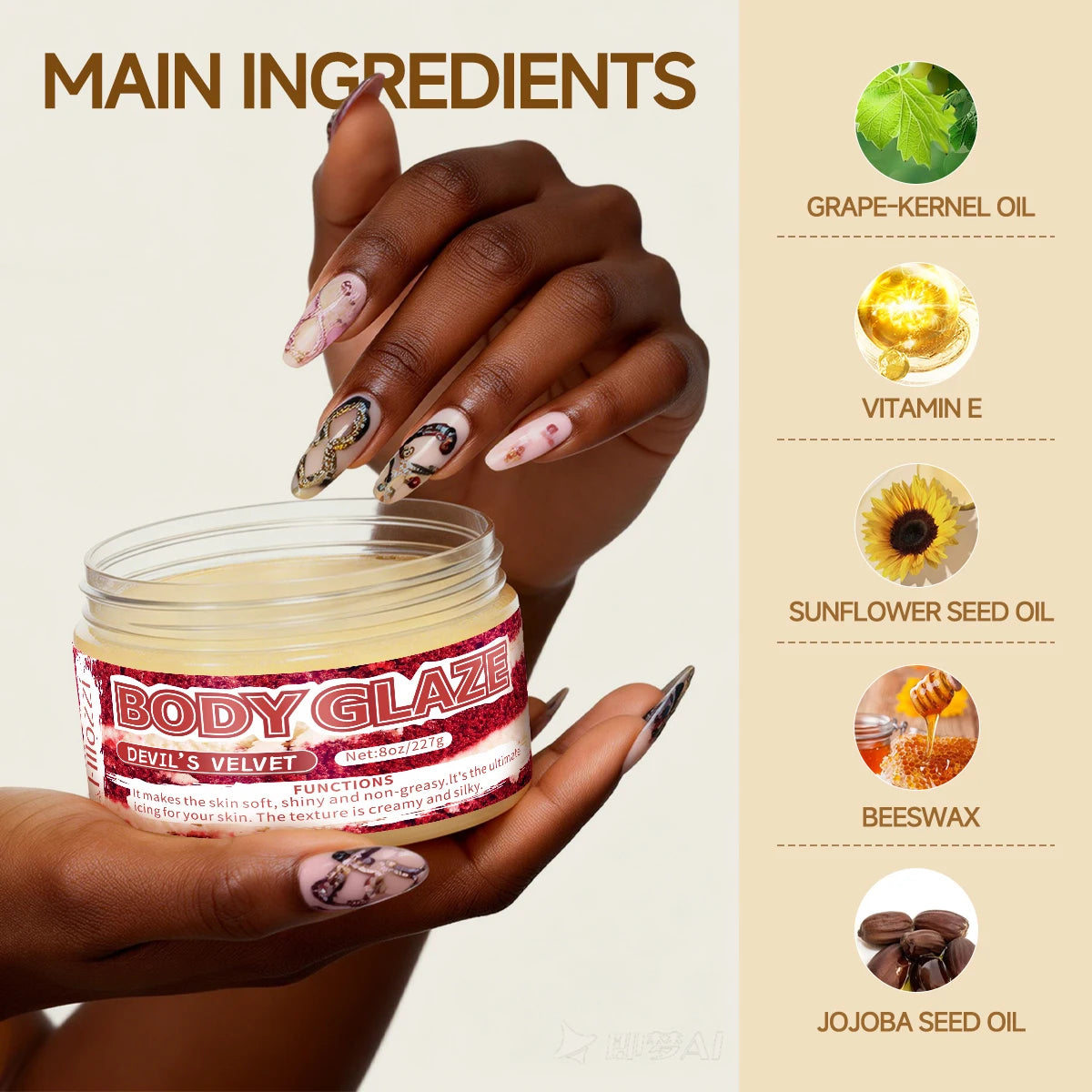 Red Velvet Body Glaze Moisturizing Skin Repair