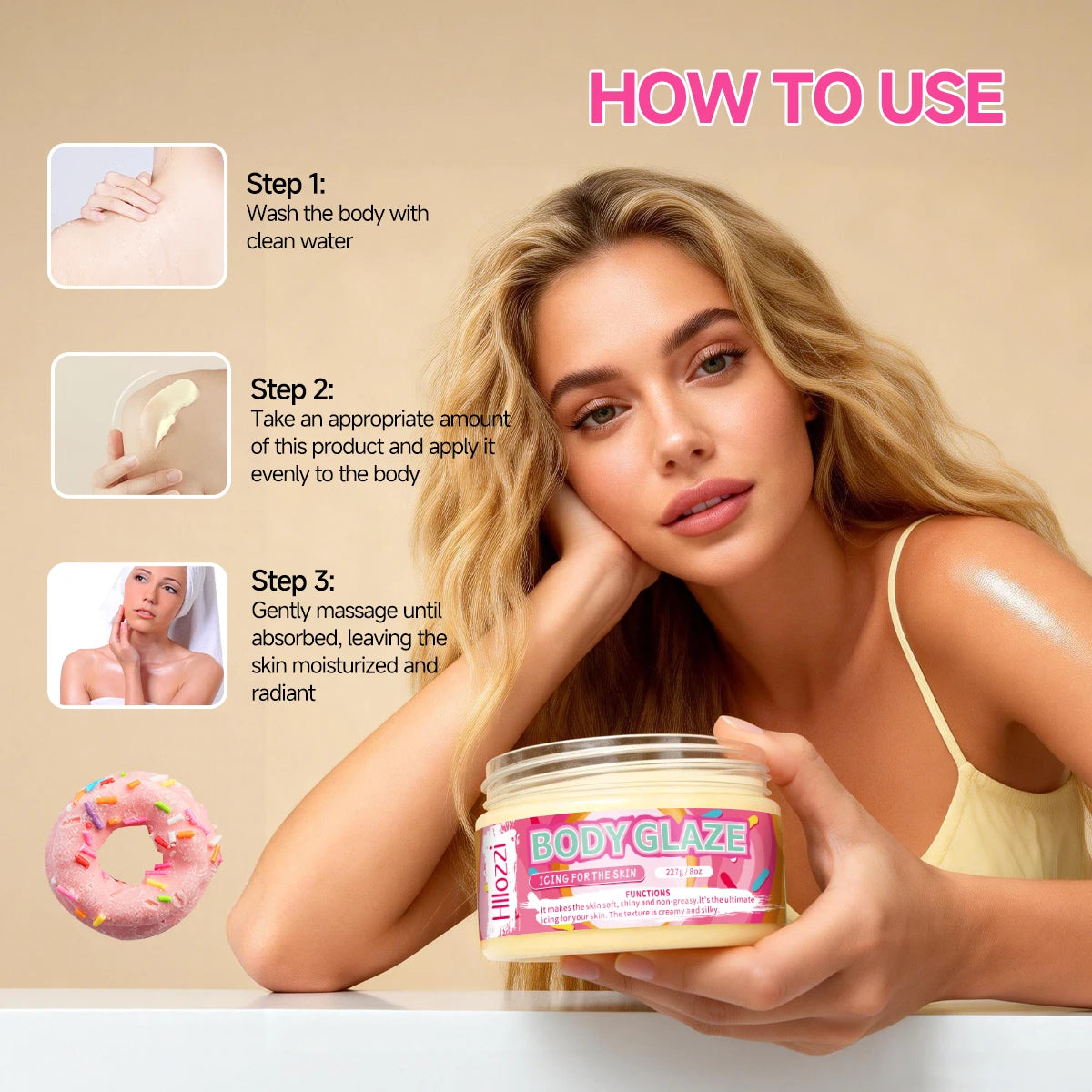Donut Body Glaze Moisturizing and Brightening Skin Repair