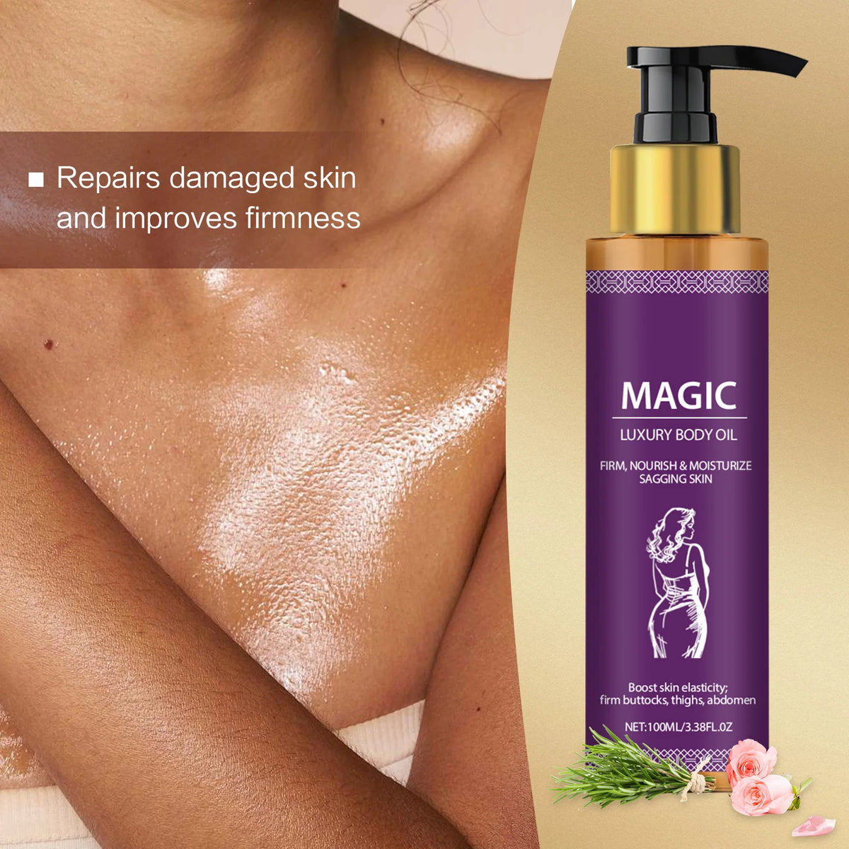 Tightening and Brightening Anti-Cellulite Body Massage Oil