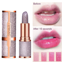 Glitter Temperature Color Changing Waterproof Lipstick
