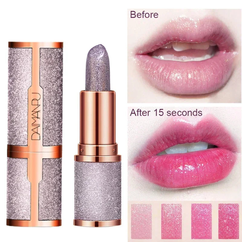 Glitter Temperature Color Changing Waterproof Lipstick