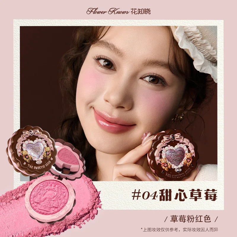Sweetie Bear Silk Satin Matte Blush Powder