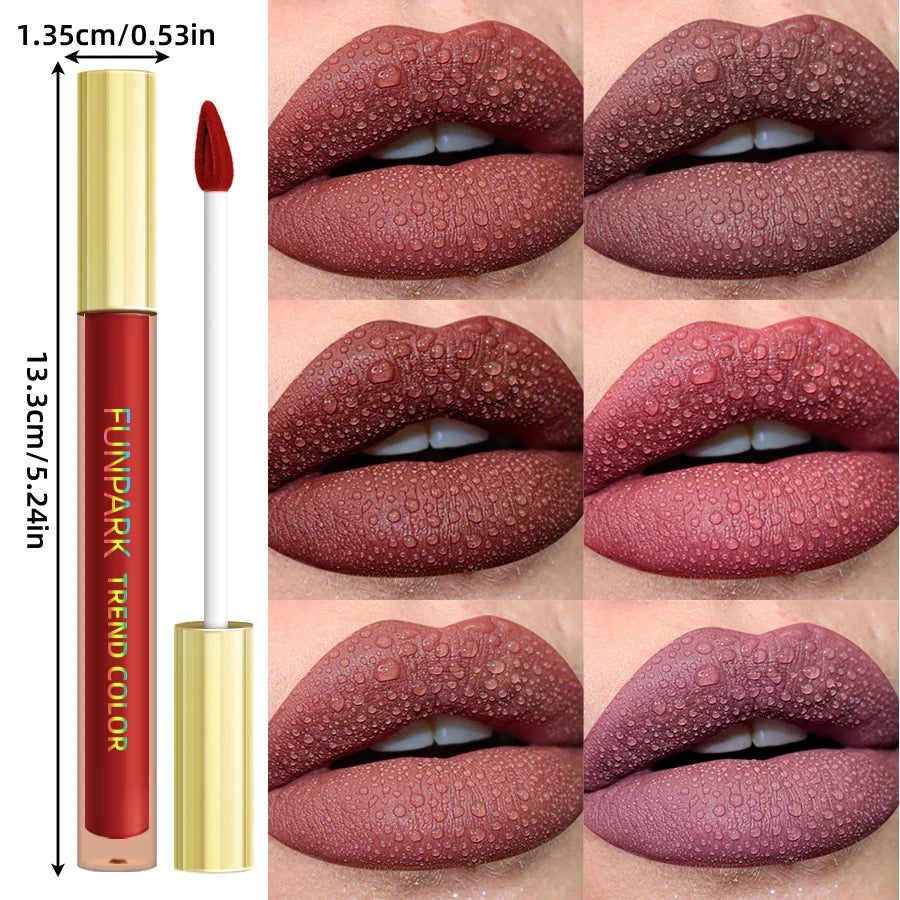 6 Colors Matte Velvet Waterproof Liquid Lipstick Set