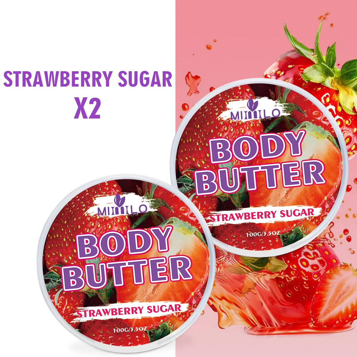 2-Pack Nourishing Body Glaze with Storage Bag (100g x 2)