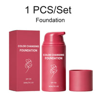 Thermal Color Changing Foundation and Matte Setting Spray Set with SPF 50