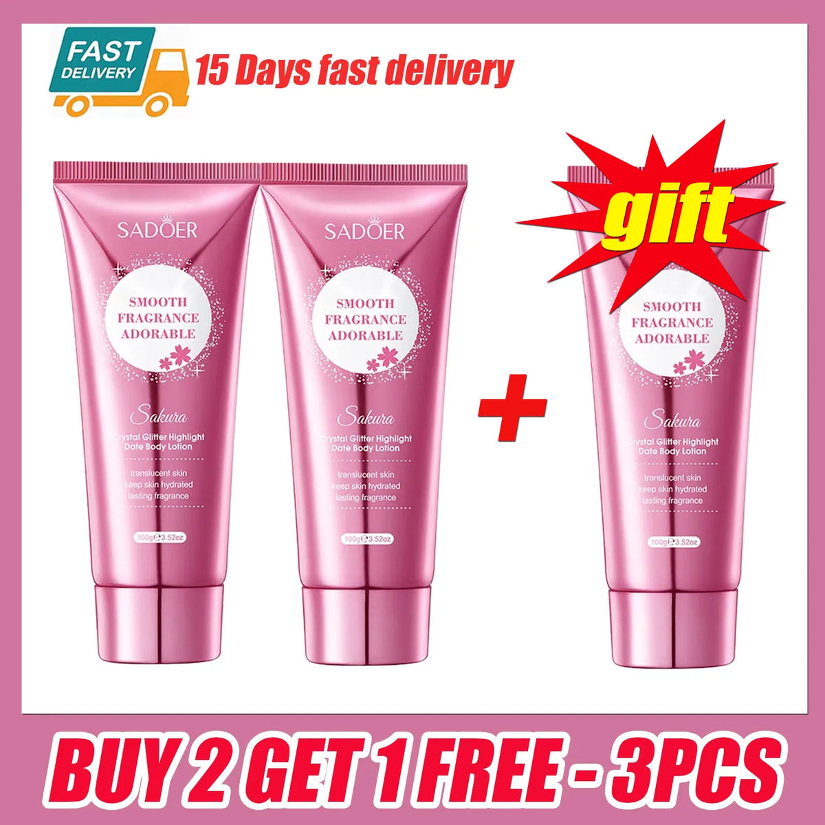 Cherry Blossom Moisture Crystal Glow High Gloss Body Lotion