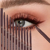 10-Piece Waterproof Matte Brown Gel Eyeliner Pencil Set