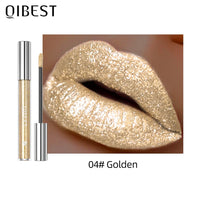 Glitter Diamond Liquid Lipstick, Waterproof Long Lasting Metallic Lip Gloss - 6 Colors