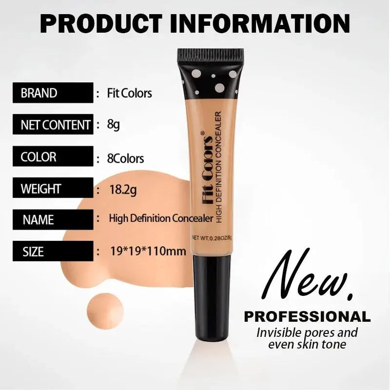 High Coverage Waterproof Concealer Stick for Dark Circles and Blemishes