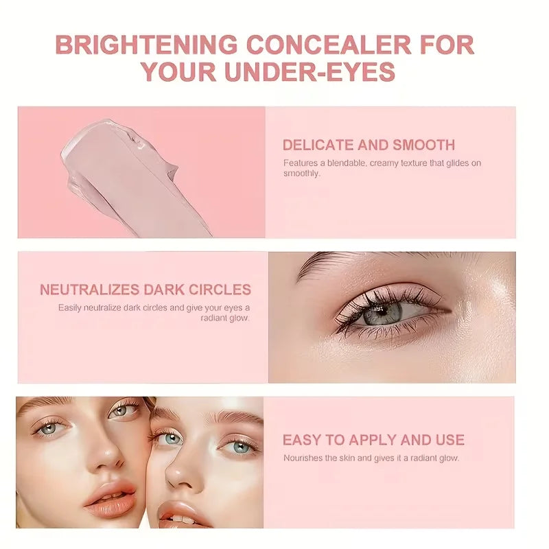 Under Eye Brightener Concealer Cream with Brush, 10g