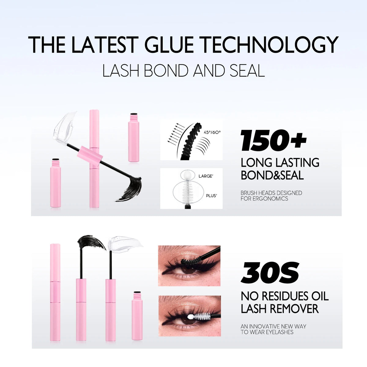 640 Pcs D Curl Lash Clusters Kit with Waterproof Reusable Extensions