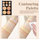 10-Color Cream Contour and Concealer Palette with Brush