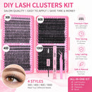 800PCS DIY Lash Cluster Extension Kit with Bond, Seal, and Tweezers