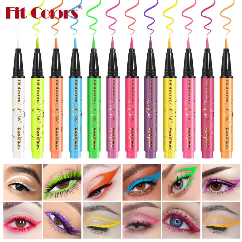 UV Fluorescent Glow Liquid Eyeliner and Neon Face Paint Pen