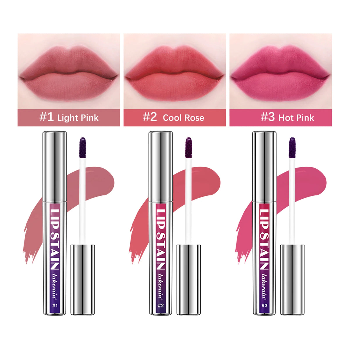 3-Color Peel Off Lip Stain Waterproof Long Lasting Lip Tint