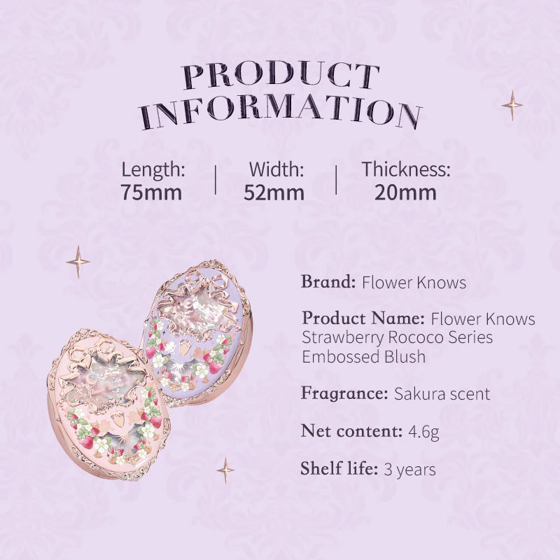 Strawberry Rococo Series Embossed Blush