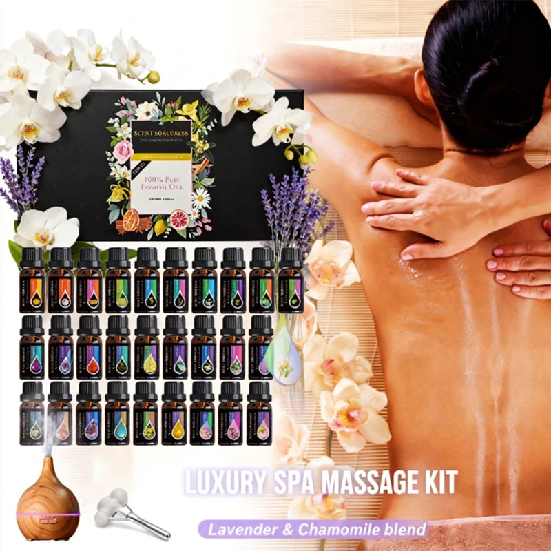20-Piece Classic Essential Oil Set for Spa and Massage