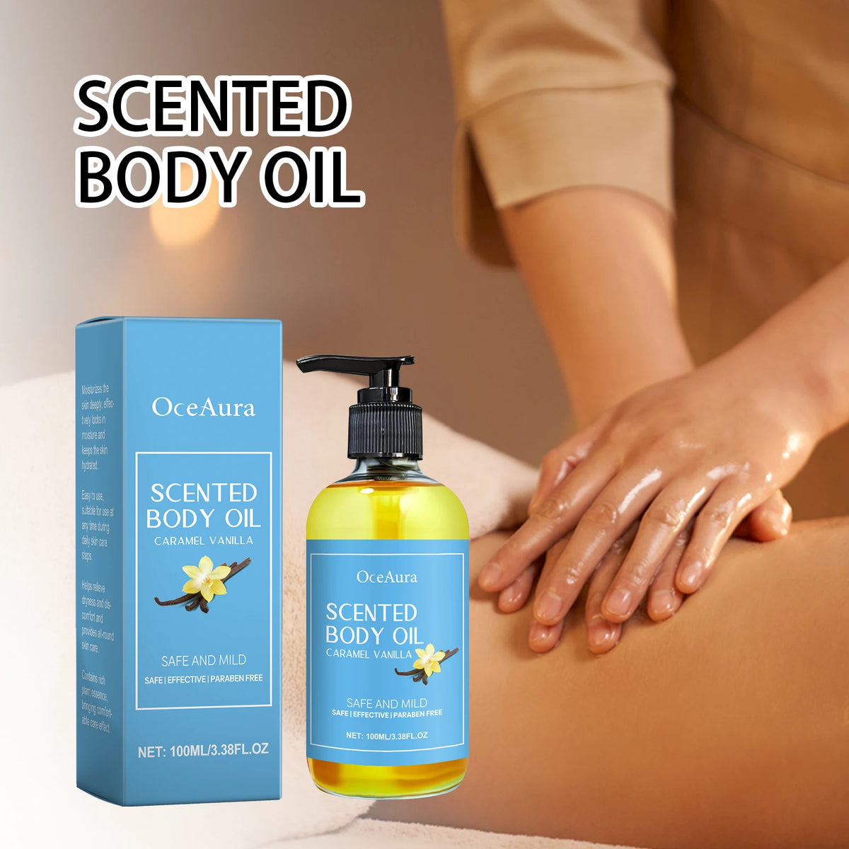 Caramel Vanilla Moisturizing Body Massage Oil