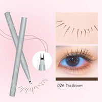 Double Forked Tip Waterproof Lower Lash and Liquid Eyeliner Pen
