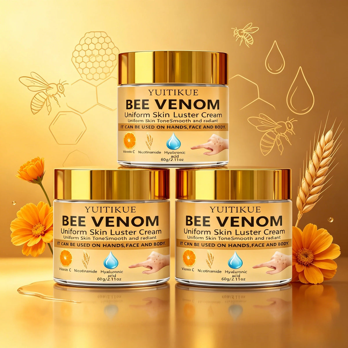 Vitamin C & Bee Venom Face and Body Cream (60g)