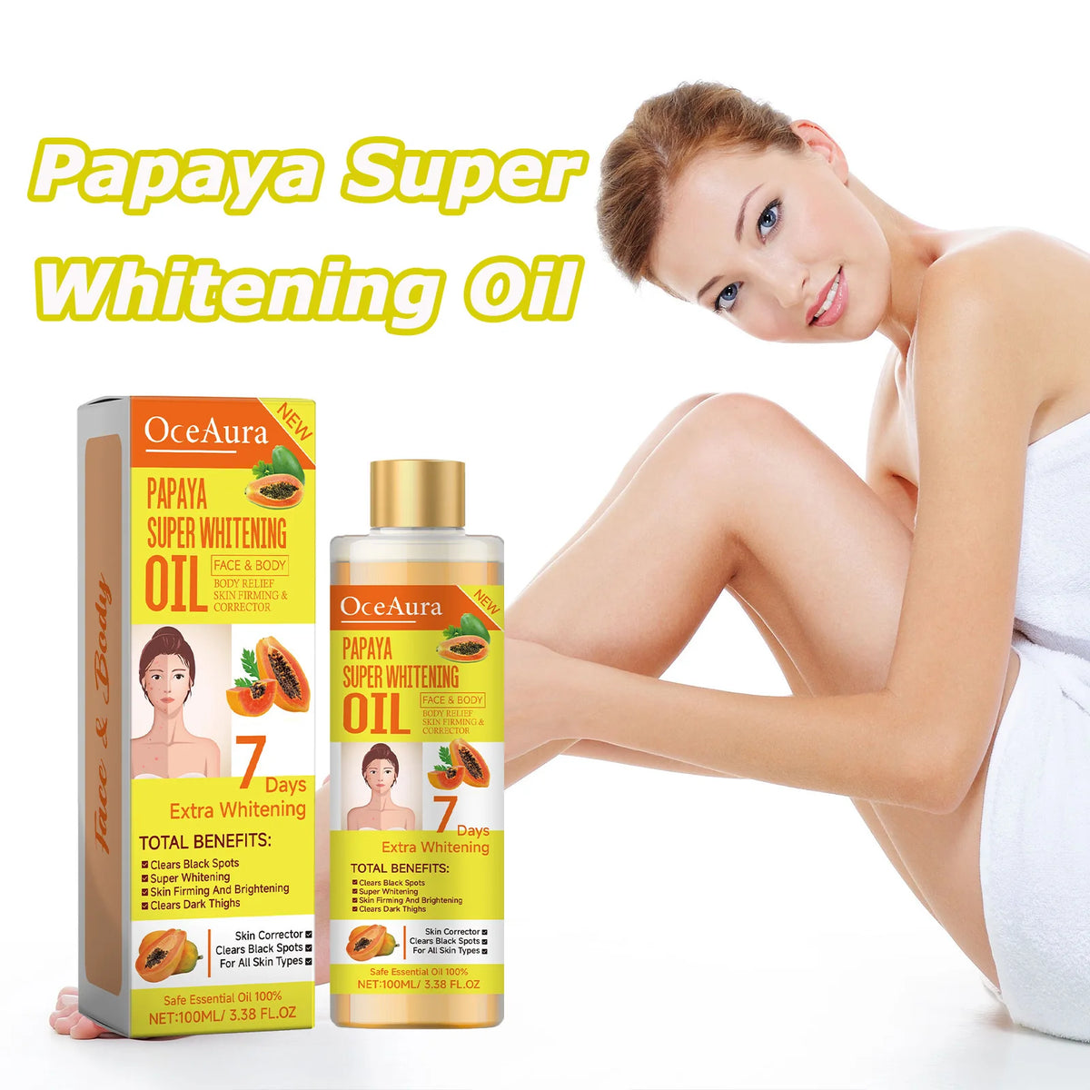 Papaya Whitening and Nourishing Body Massage Oil