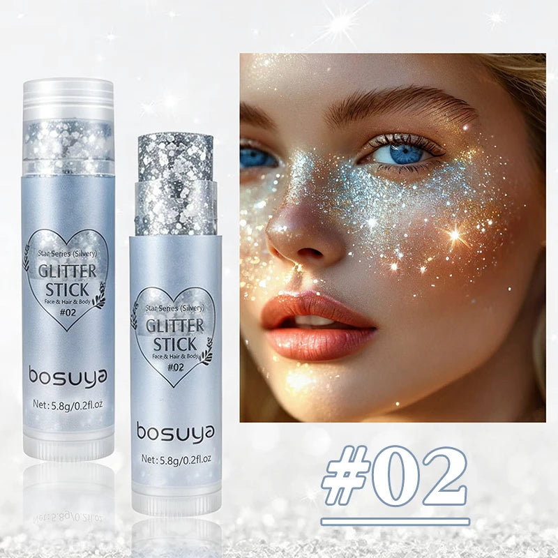 Sparkling Sequins Glitter Gel Stick for Face, Body, and Eyes