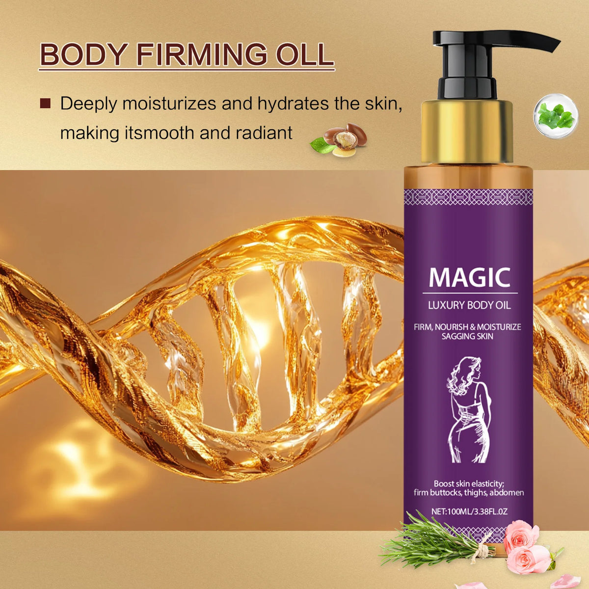 Tightening and Brightening Anti-Cellulite Body Massage Oil