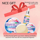 Cotton Candy Body Care Set with Body Drops, Body Glaze, and Roll-On