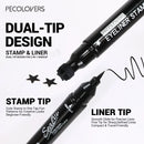 8-Piece 2-in-1 Waterproof Stamp Eyeliner Set