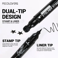 8-Piece 2-in-1 Waterproof Stamp Eyeliner Set