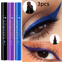 3-Piece Double-Headed Star Stamp Eyeliner Set - Waterproof & Long Lasting